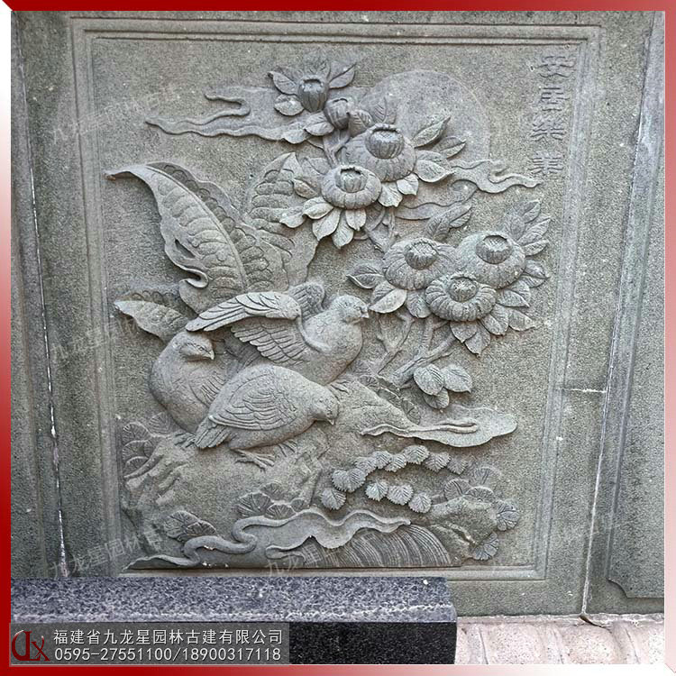 中式石材浮雕壁畫(huà)圖片