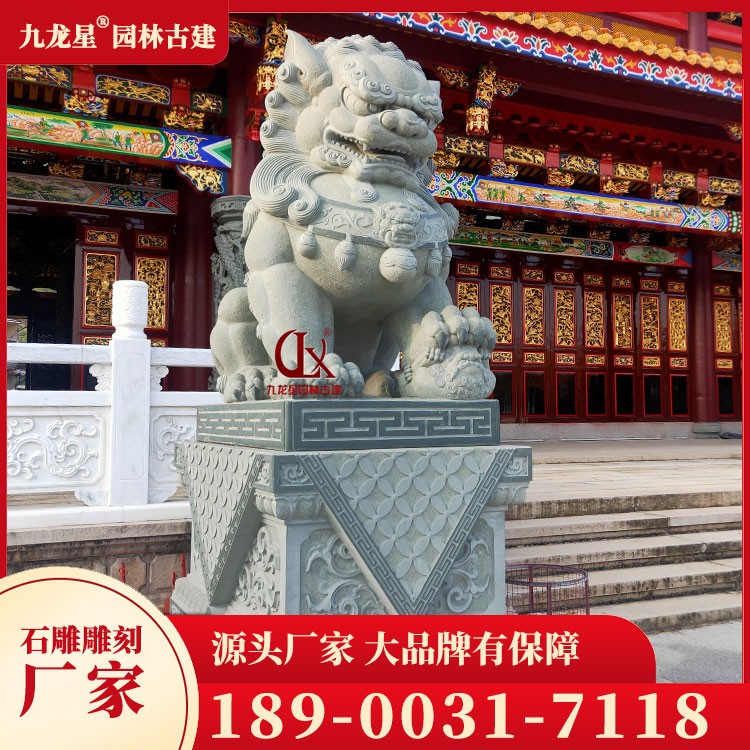 大門(mén)口石獅子圖片