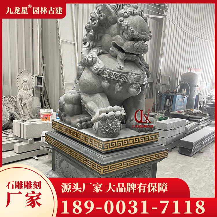 大門(mén)口石獅子圖片